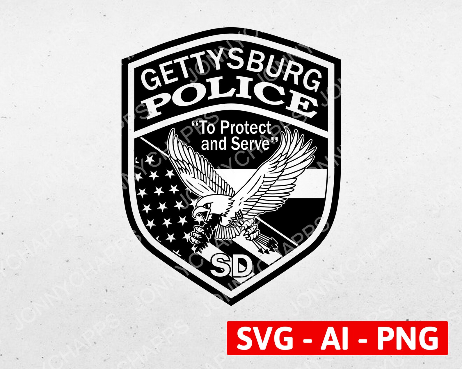 Gettysburg South Dakota Police Officer Badge SD Law Etsy