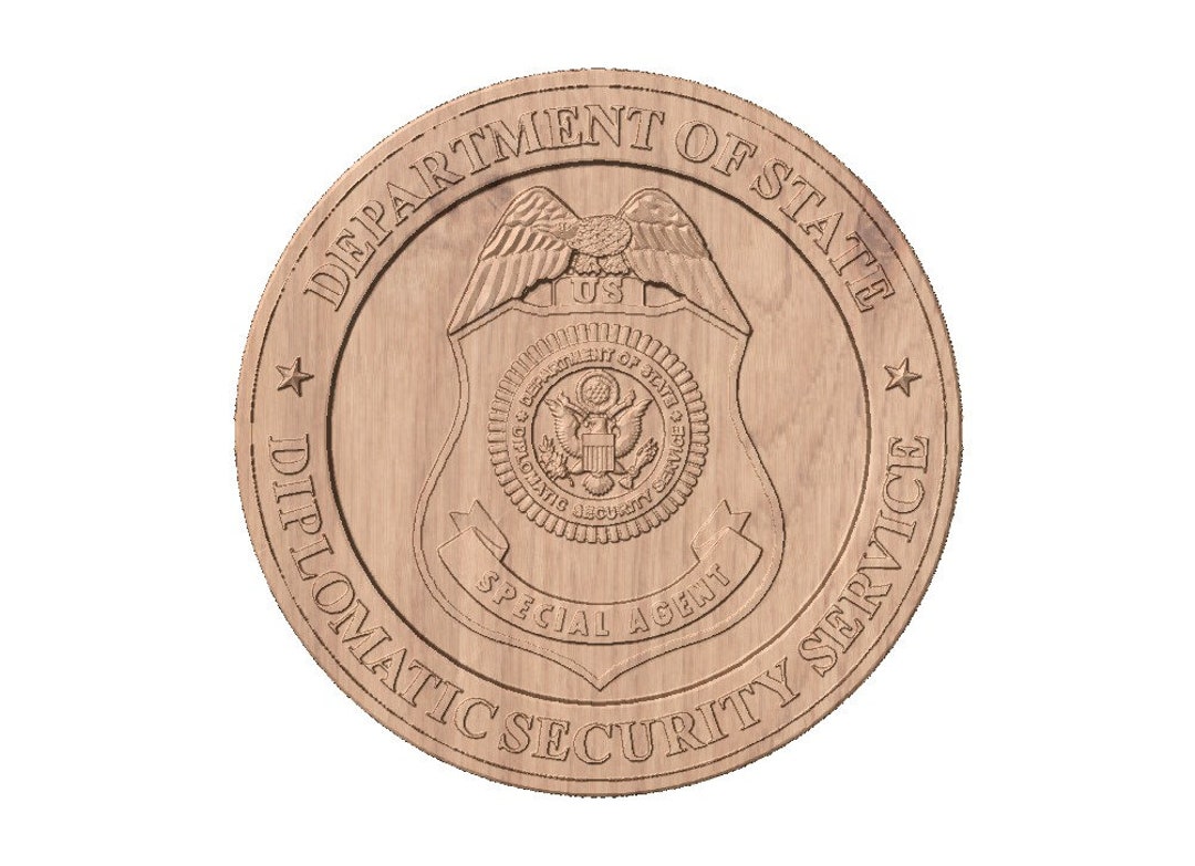 Diplomatic Security Service Seal STL 3D Model File for CNC Etsy UK