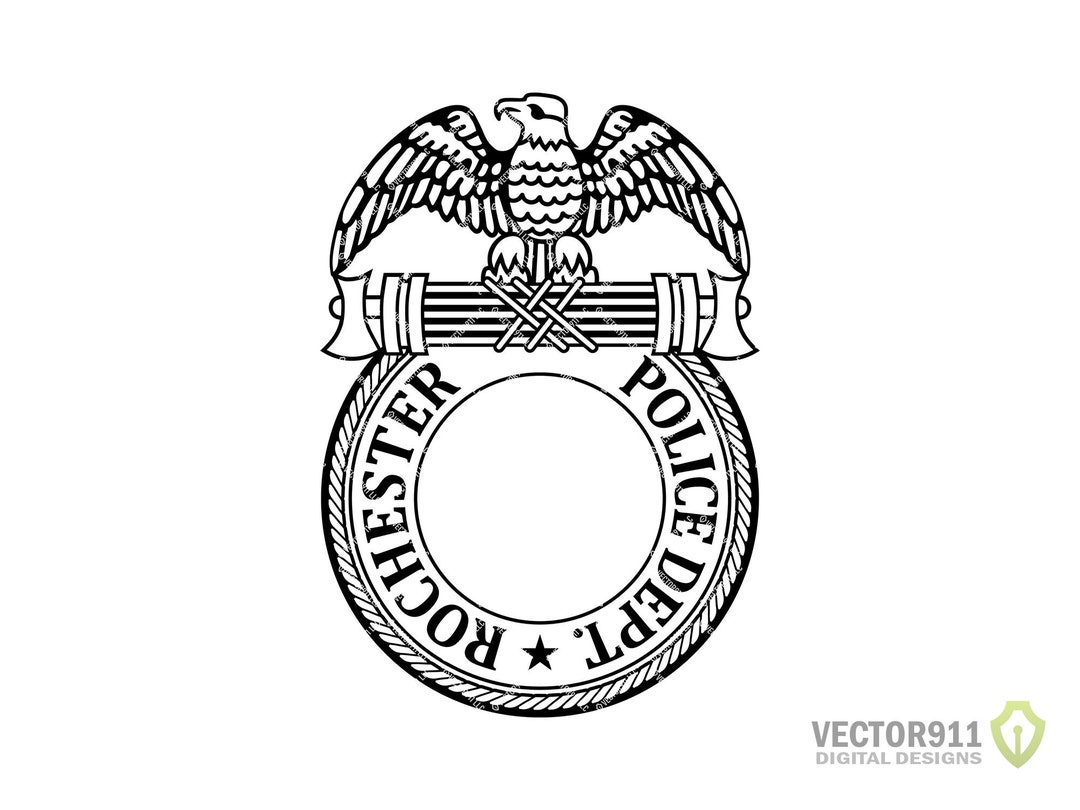 Rochester New York Police Department Badge, NY Law Enforcement Officer