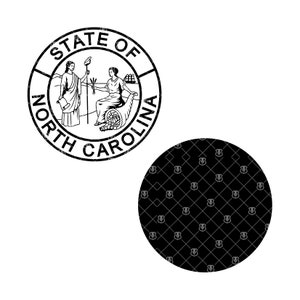 North Carolina Seal Simple Design SVG, Great Seal of North Carolina Vector Clipart, Digital ...