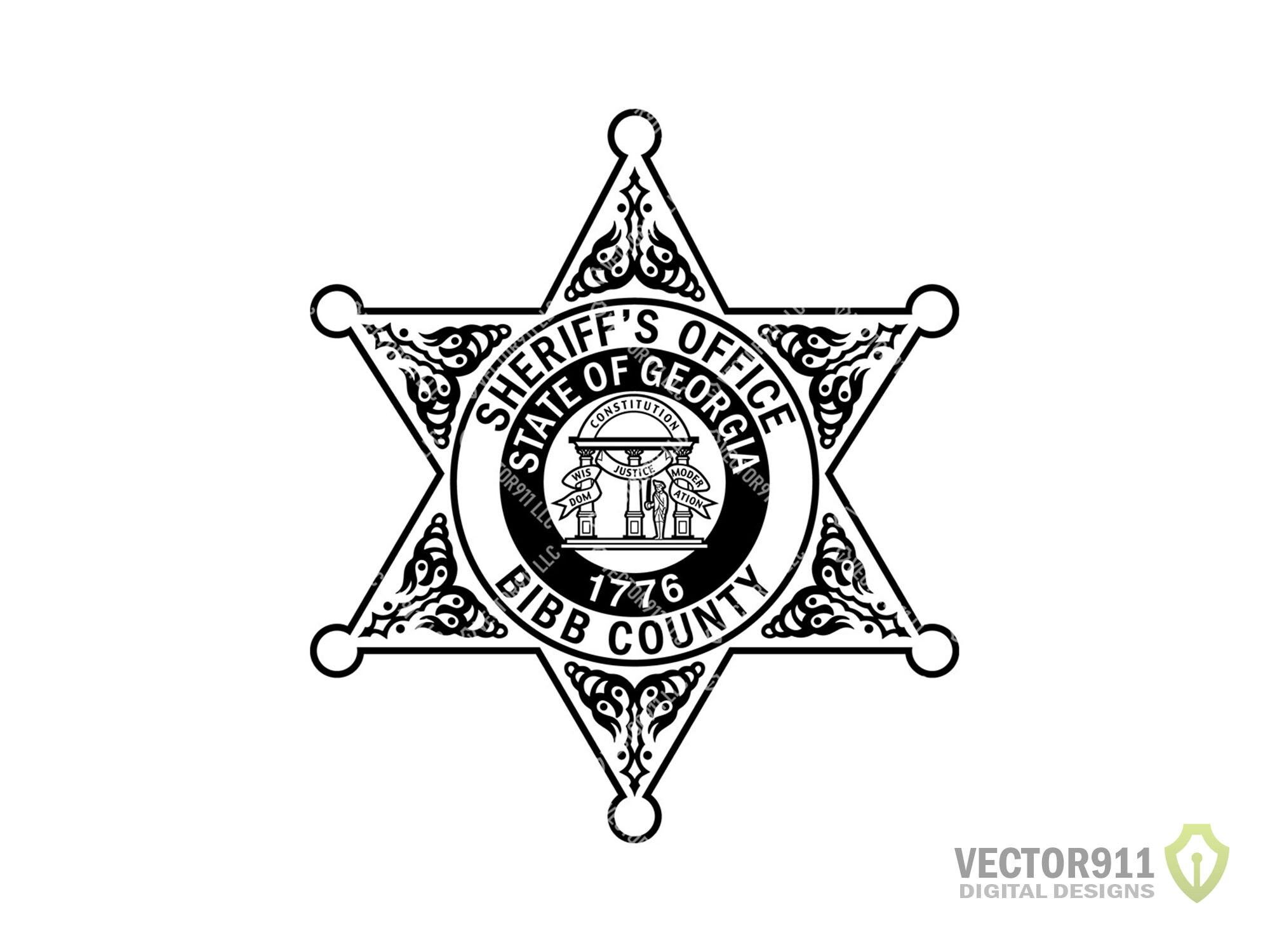 Bibb County GA Sheriff Department Badge, GA Deputy Sheriff's Office Law  Enforcement Officer Logo Seal Digital Vector .ai, .svg, .png - Etsy