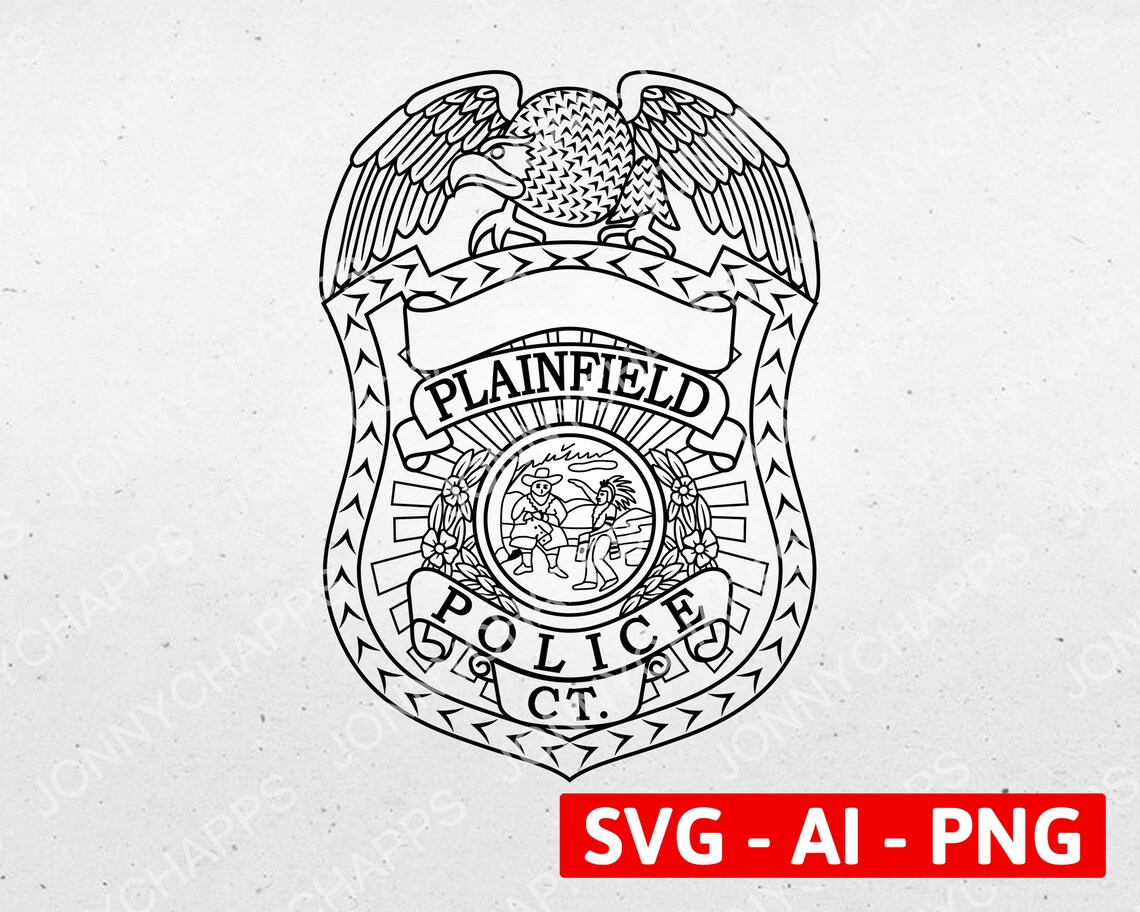 Plainfield Connecticut Police Department Badge CT City Law Etsy