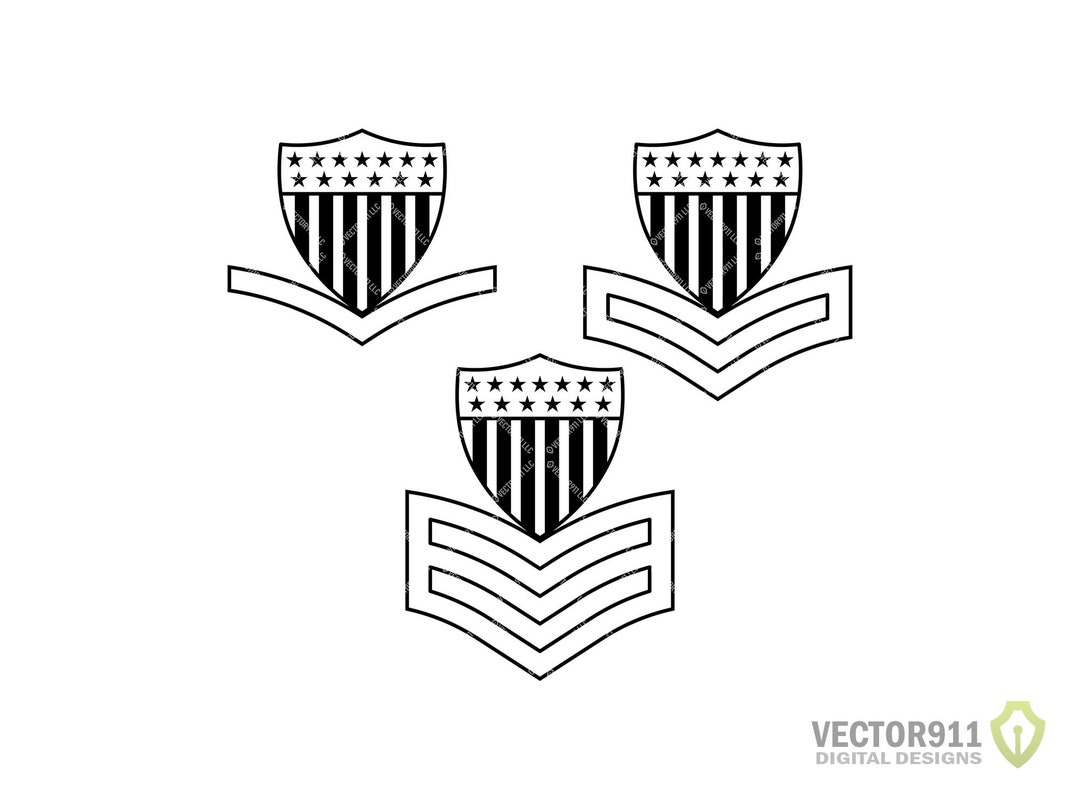 us-coast-guard-e4-e5-e6-rank-insignia-collar-devices-uscg-etsy