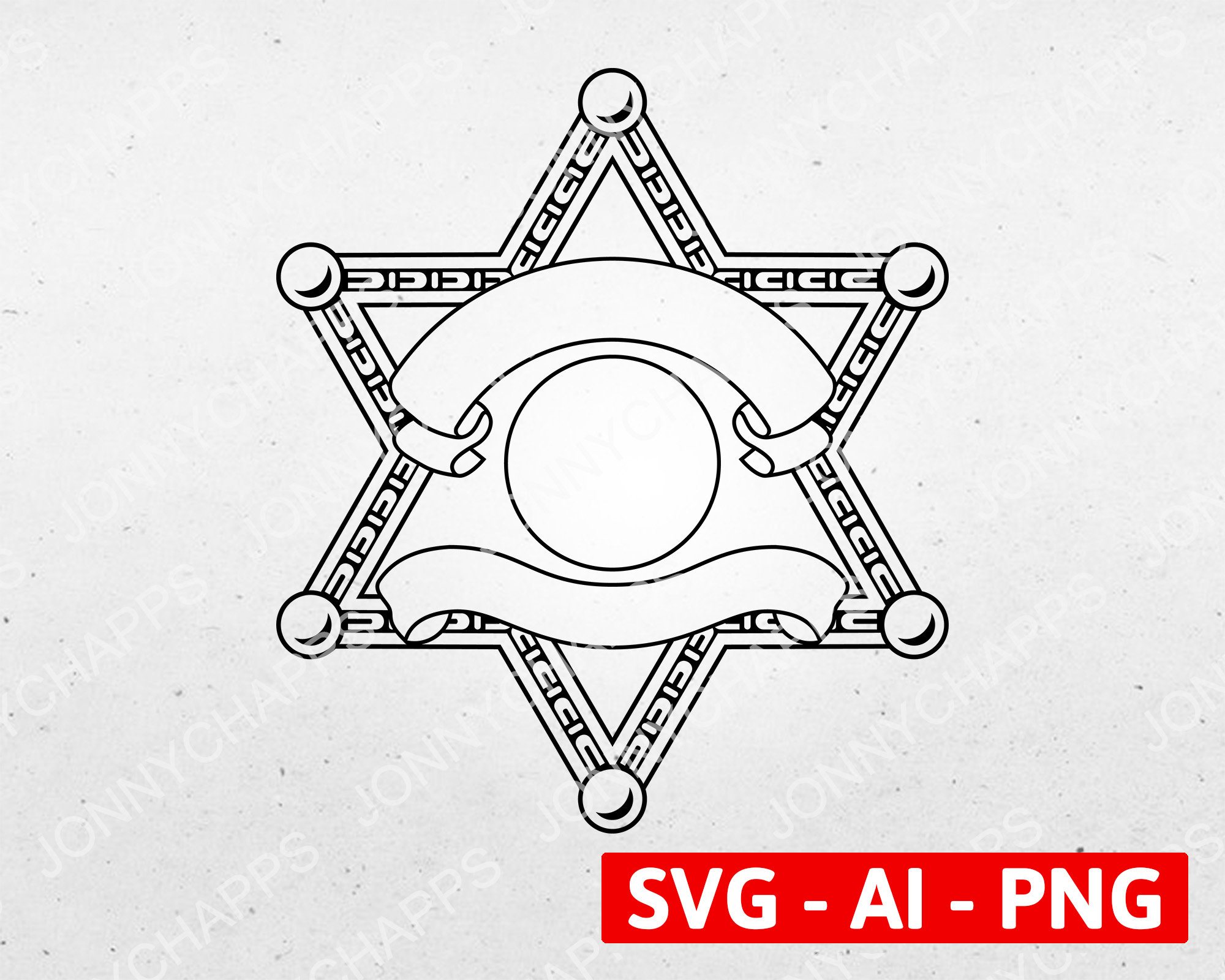 Sheriff Star Badge Silhouette