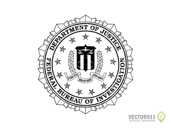 FBI Logo Federal Bureau of Investigations Department of Justice Seal  Digital Vector .ai, .svg, .png