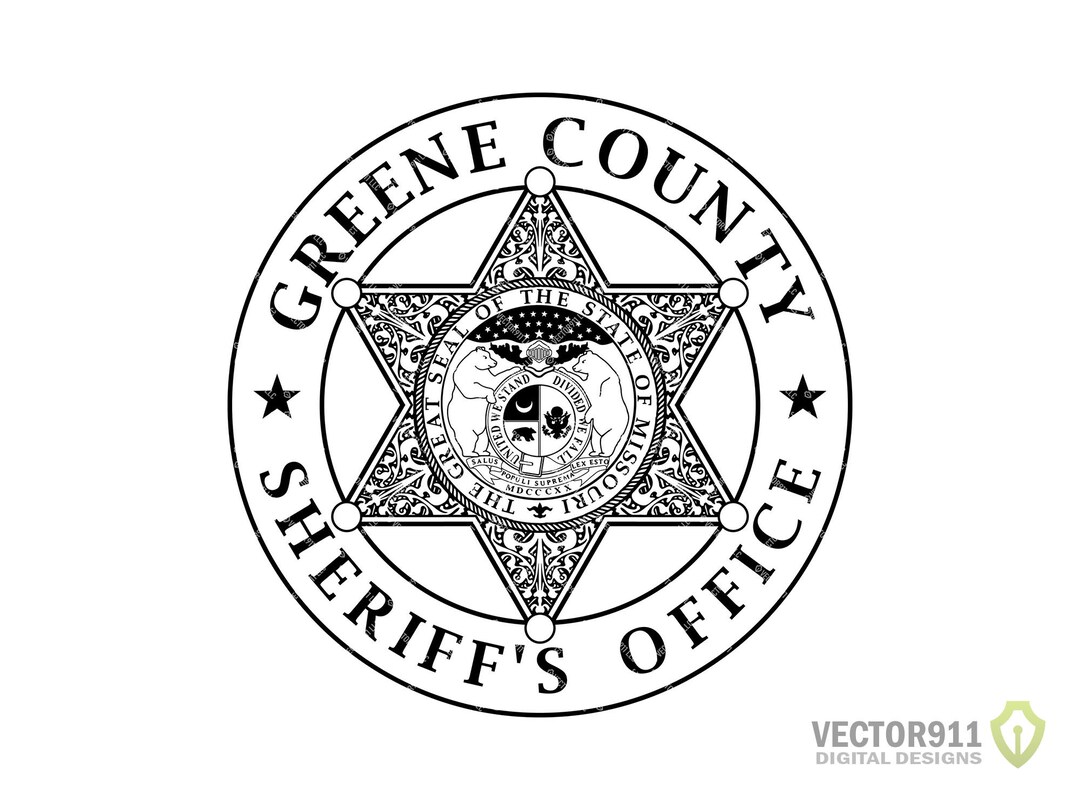 Greene County Missouri Sheriff Department Badge, MO Law Enforcement Police  Logo Insignia Digital Vector .ai, .svg, .png -  Denmark