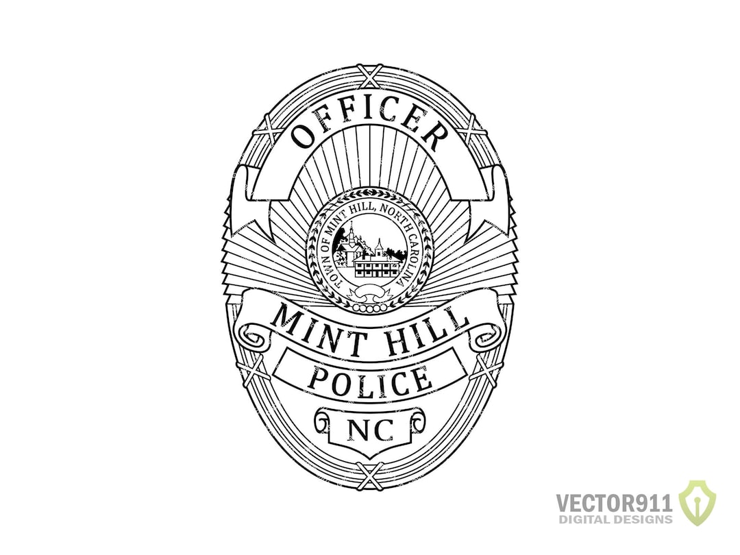 Mint Hill North Carolina Police Department Badge, NC City Law Enforcement Officer Badge Insignia