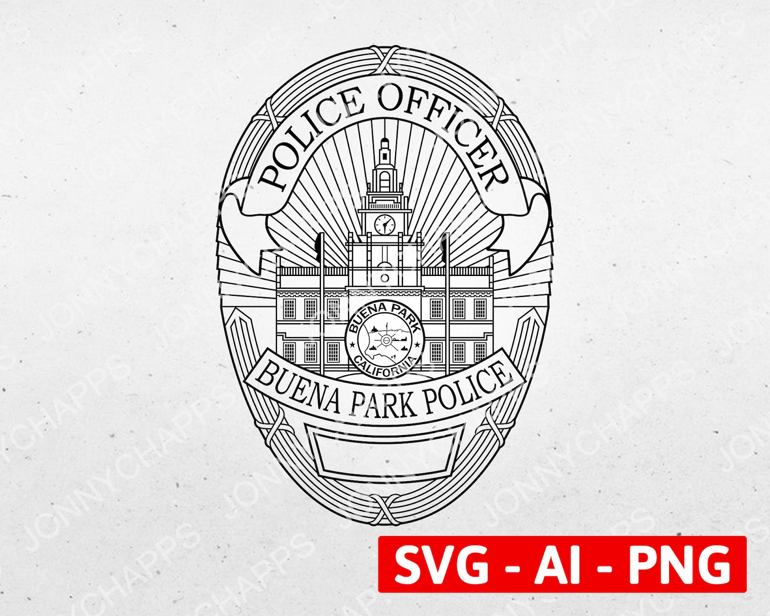 Buena Park California Police Department Badge CA Law Etsy