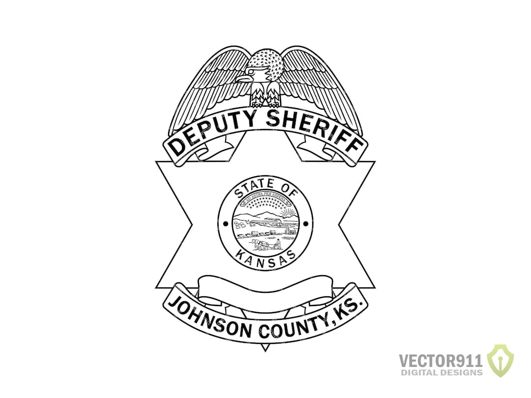 Johnson County KS Sheriff's Department Badge, Kansas Deputy Sheriff