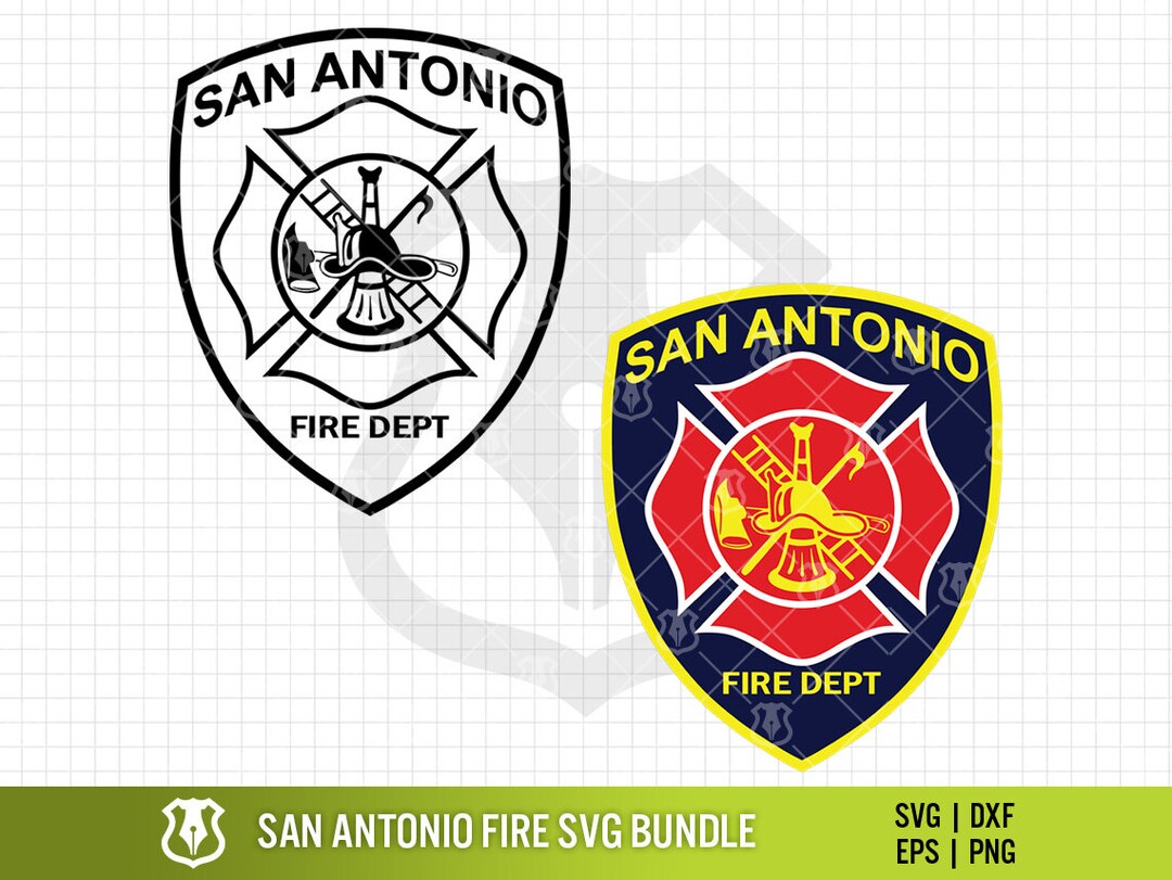 San Antonio Texas Fire Department SVG Bundle TX Fire Rescue EMS Emblem