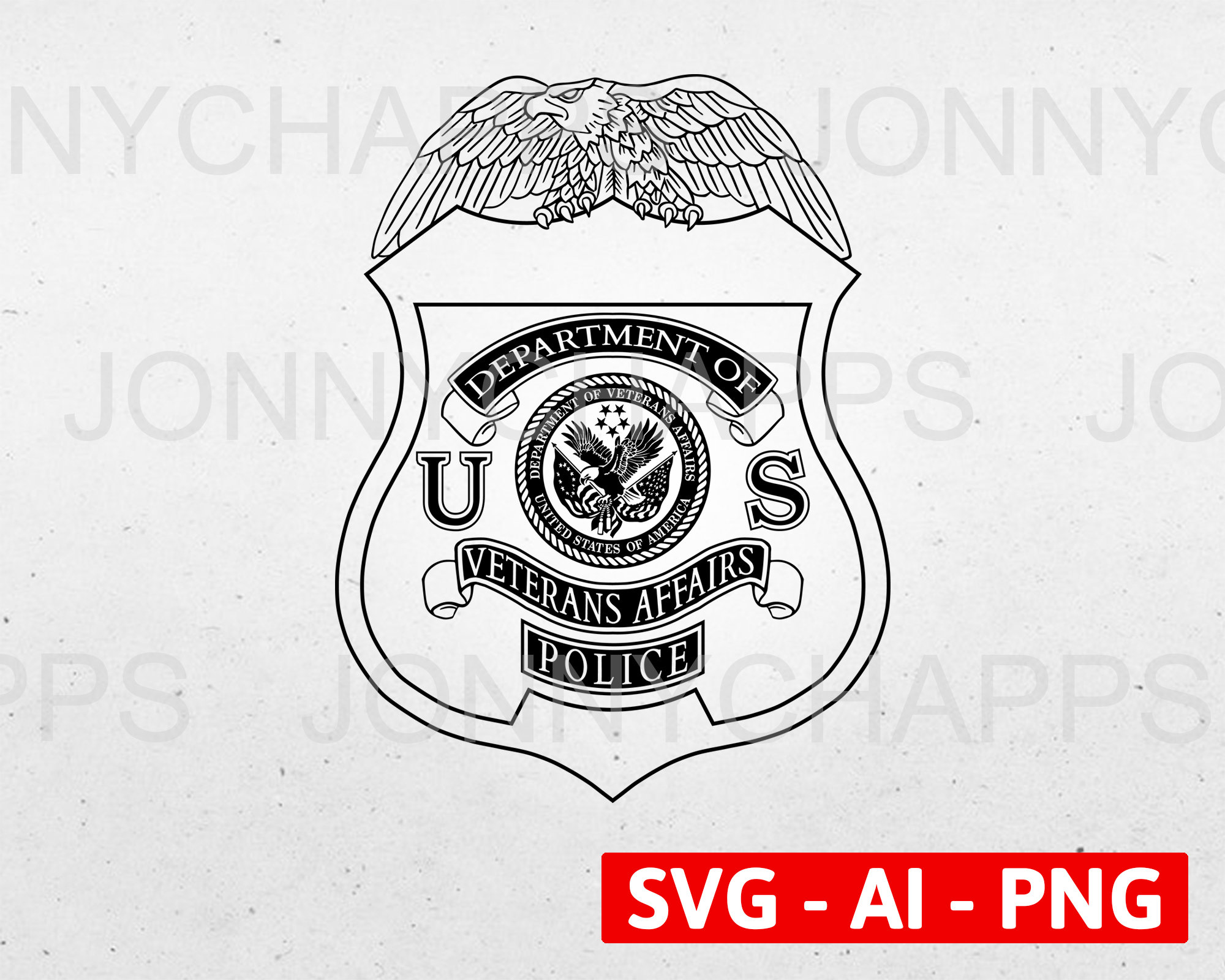 Department of Veterans Affairs Police Badge VA Law Etsy