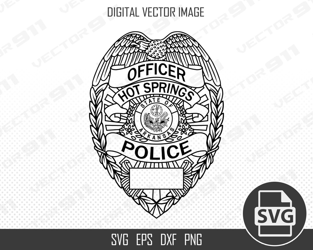 Hot Springs AR Police Department Badge Arkansas City Police Etsy
