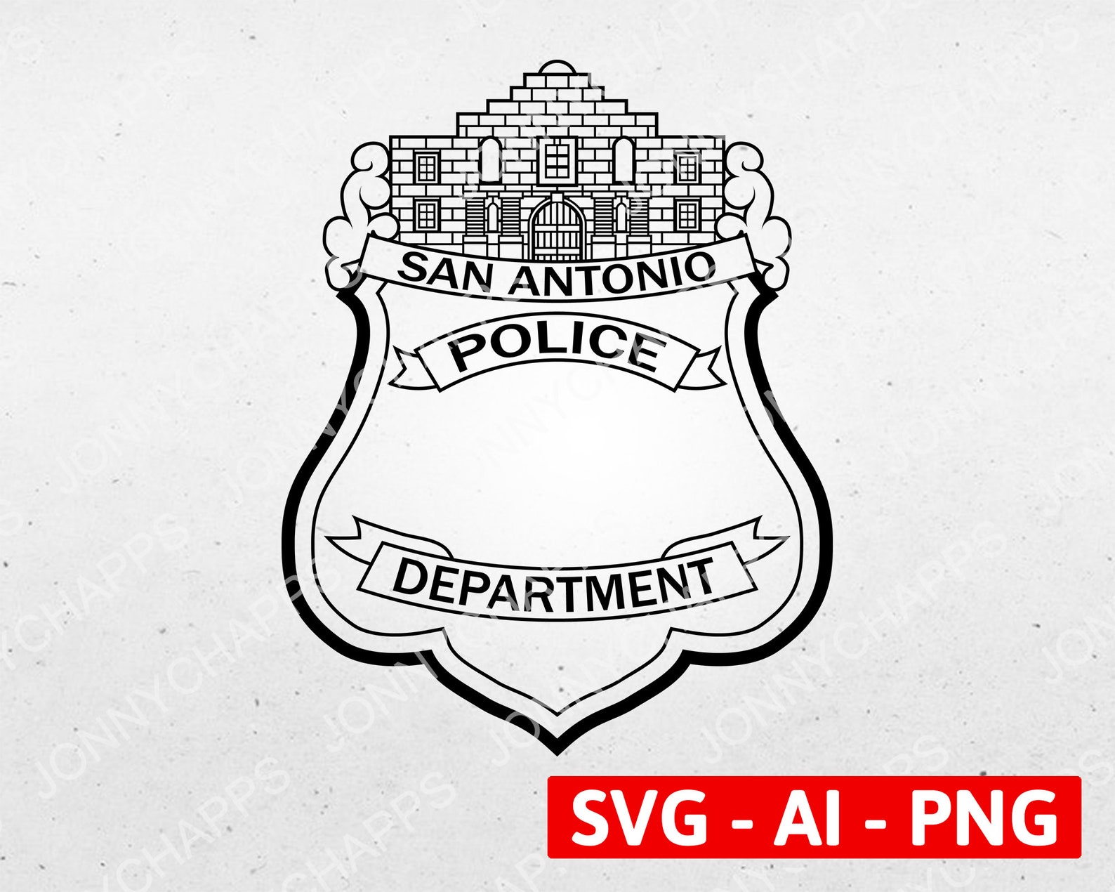 San Antonio Texas Police Department Badge San Antonio TX Etsy