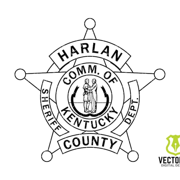 Kentucky Sheriff Badge Svg Etsy
