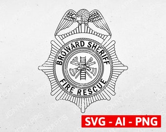 Broward County Sheriff Badge Vector - Etsy