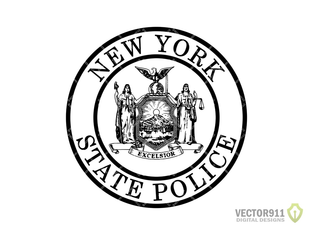 New York State Police Seal Trooper Logo Law Enforcement Badge Etsy