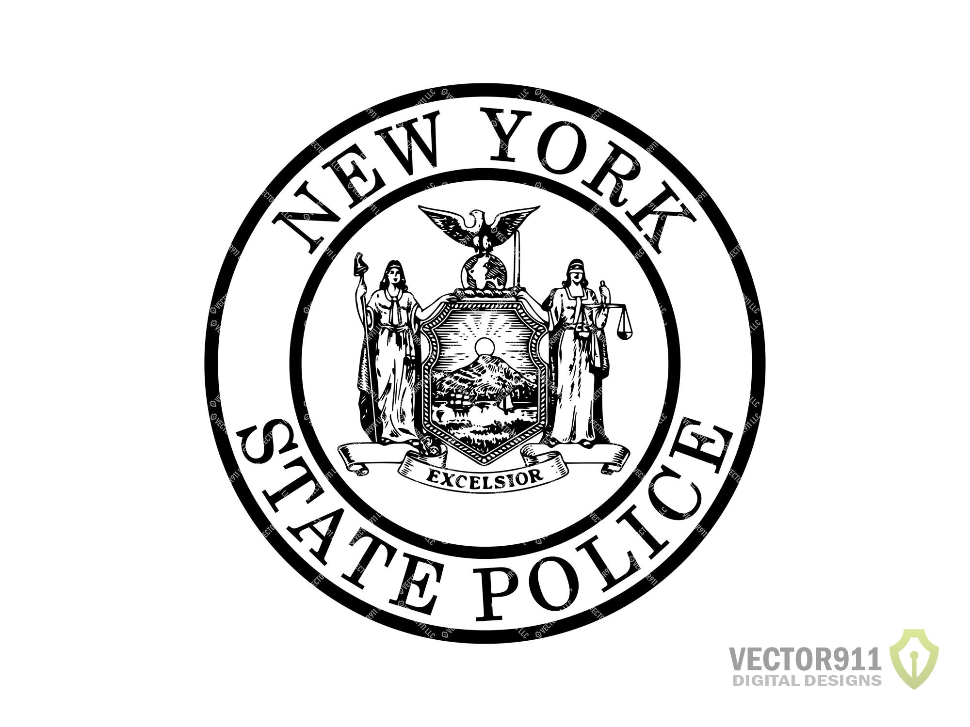 New York State Police Seal Trooper Logo Law Enforcement Badge - Etsy
