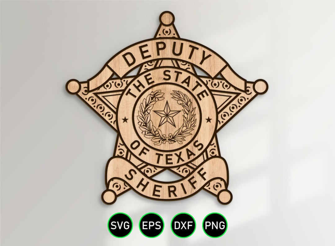Texas Sheriff Badge SVG, County Sheriff's Office Deputy Star Vector ...