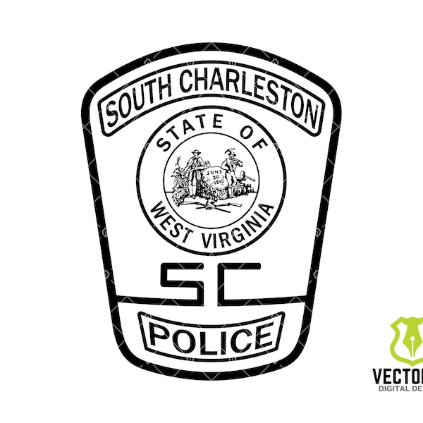 South Charleston West Virginia Police Department Patch in svg, eps, dxf, and png vector image formats