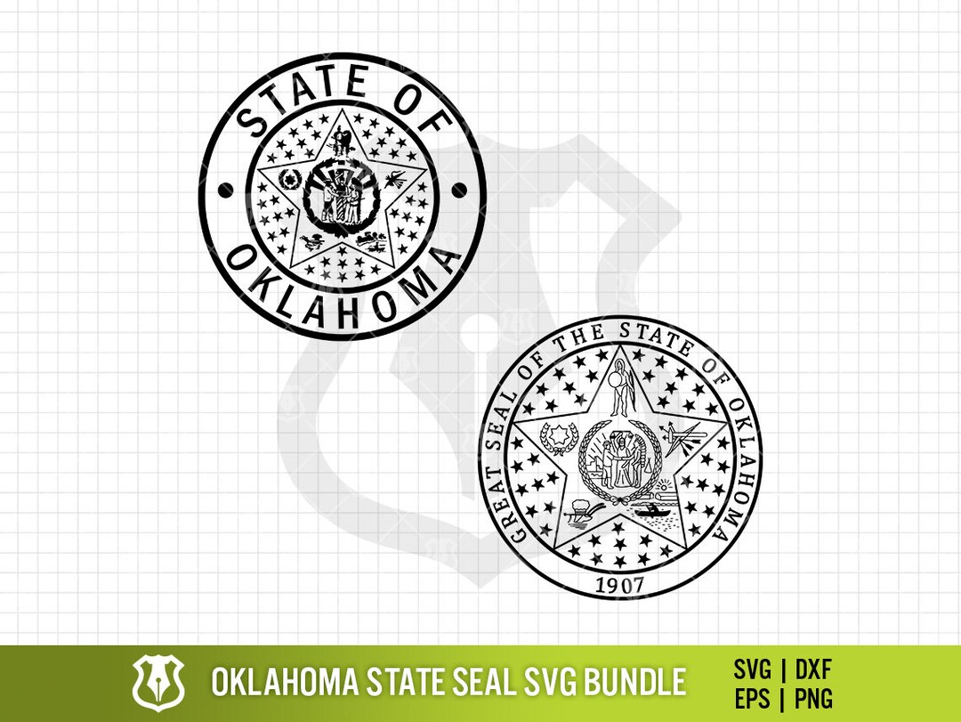 Oklahoma State Seal, Great Seal of Oklahoma in Svg, Eps, Dxf, and Png ...