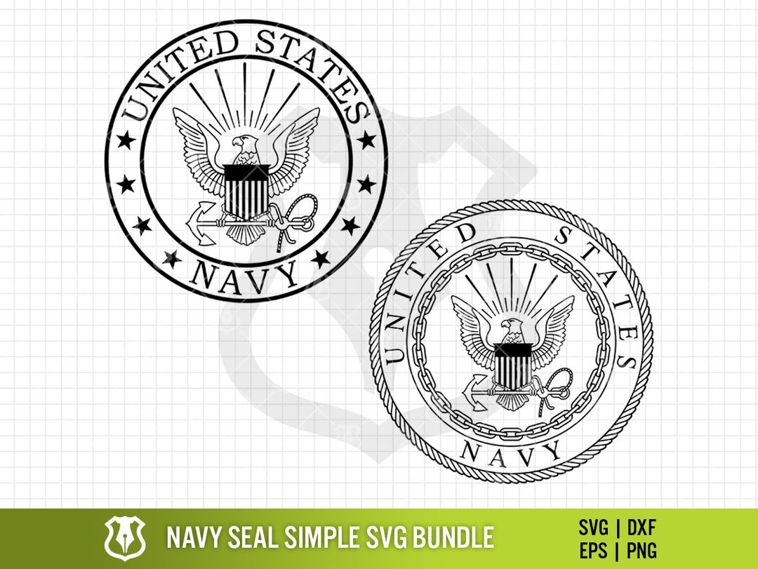 US Navy Eagle Seal SVG Bundle Navy Seal Simple Emblems PNG Bundle Military  Emblem Layered Clipart Etsy