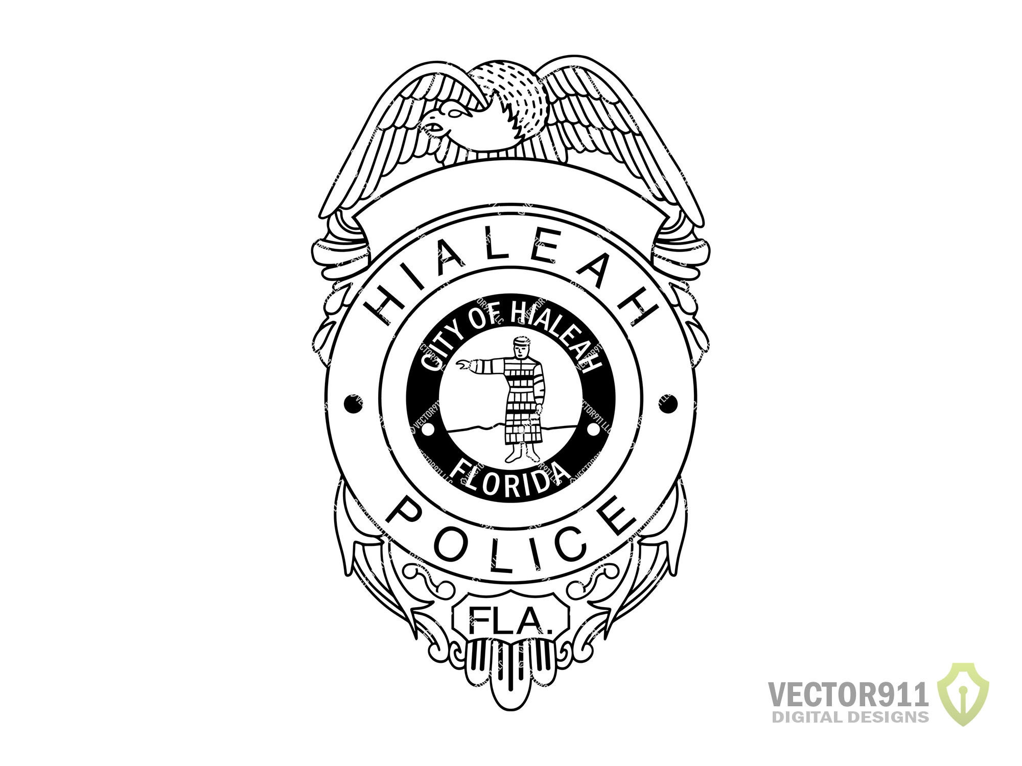 Hialeah Florida Police Department Badge FL City
