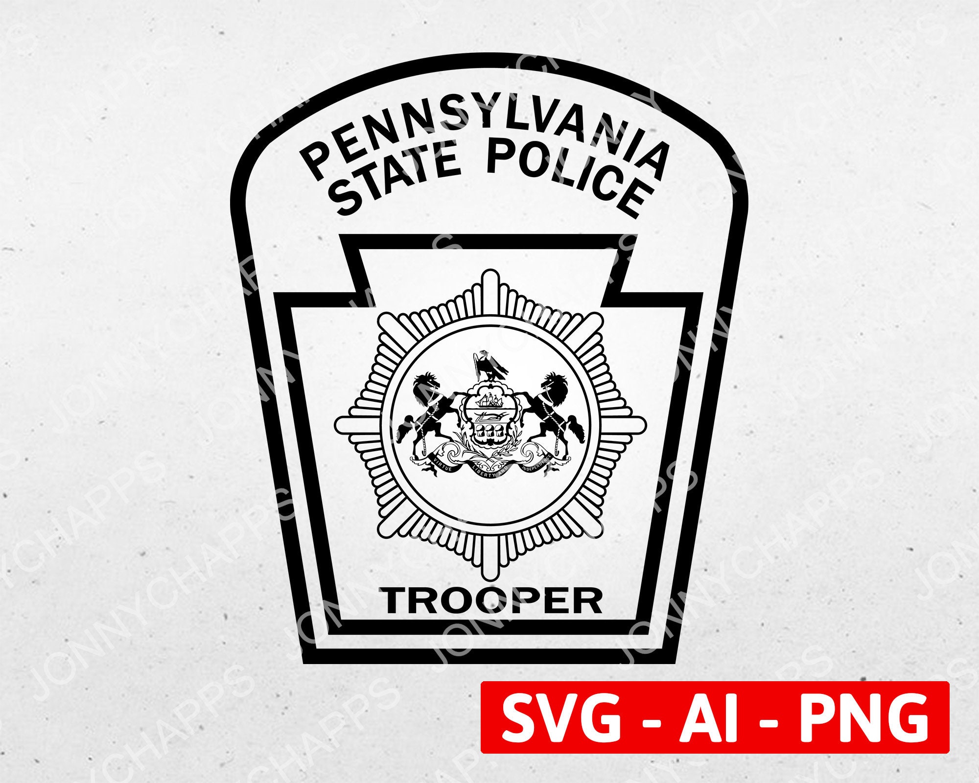 Pennsylvania State Police PA Trooper Seal Logo Law Etsy