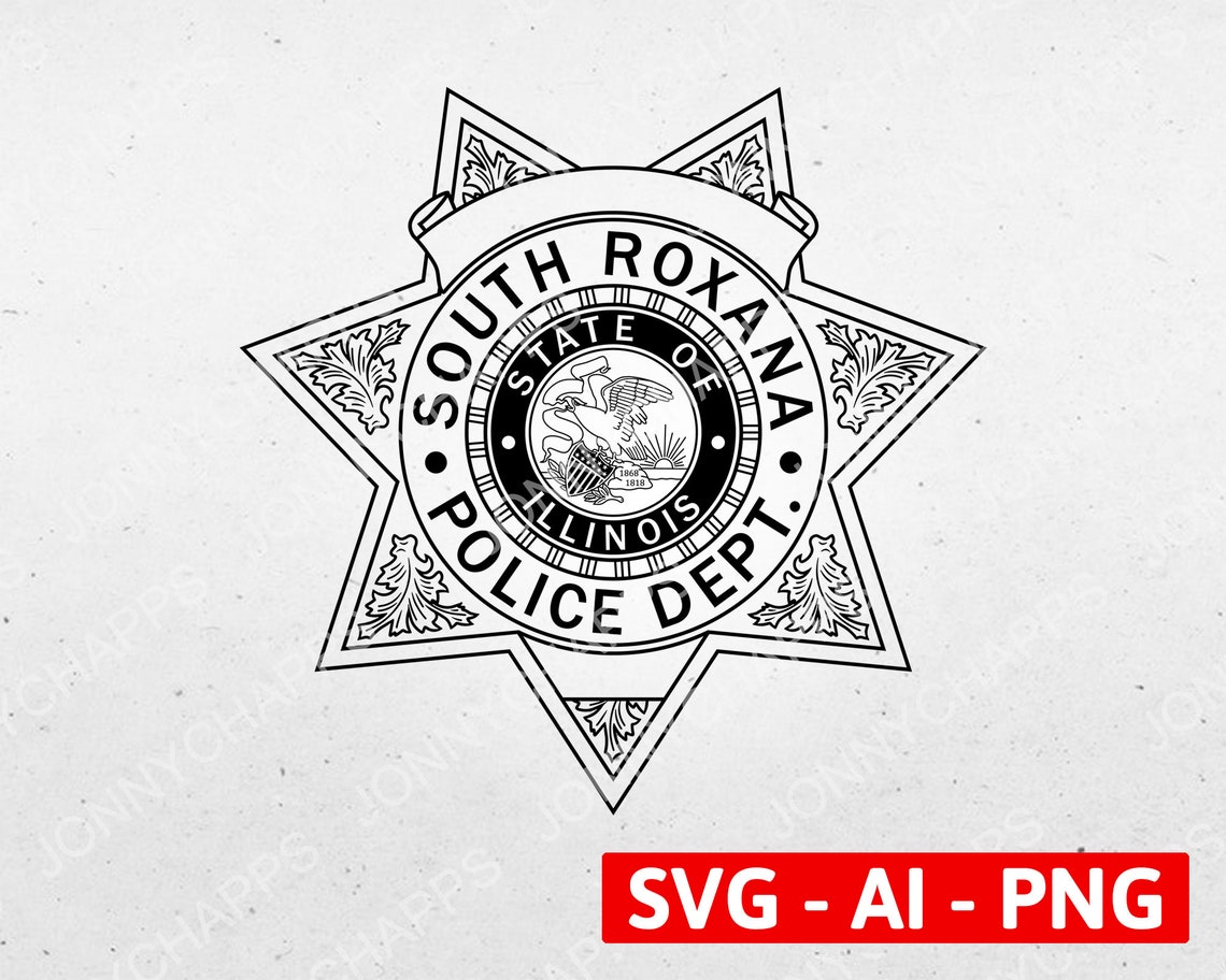 South Roxana Illinois Police Department Badge IL Law Etsy