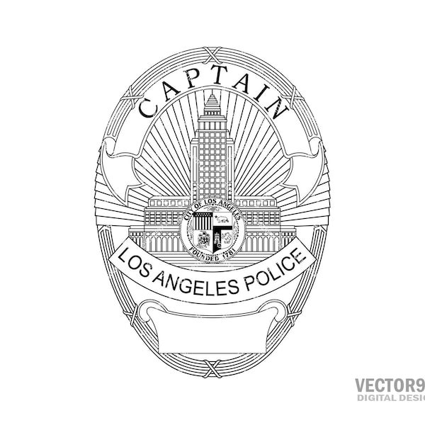 Lapd Logo Vector Etsy Denmark