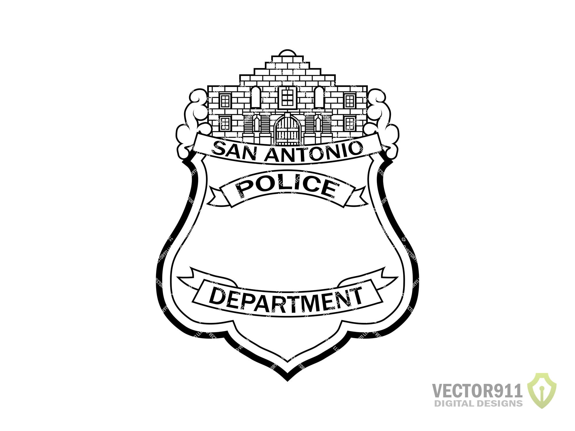 San Antonio Texas Police Department Badge San Antonio TX Etsy