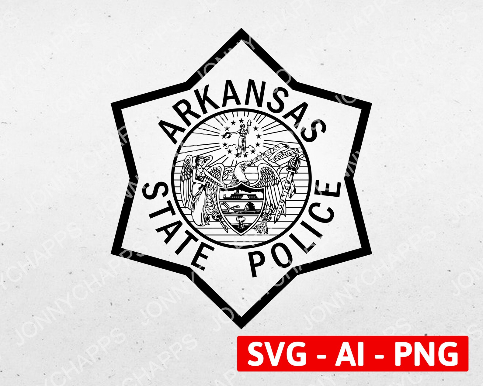 Arkansas State Police Badge AR Trooper Highway Patrol Seal Etsy