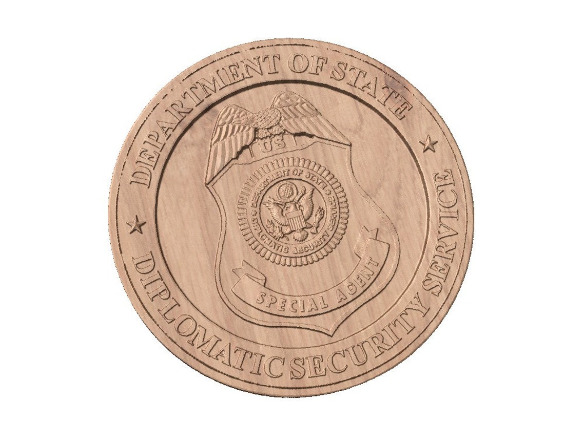 Diplomatic Security Service Seal STL 3D Model File for CNC Etsy