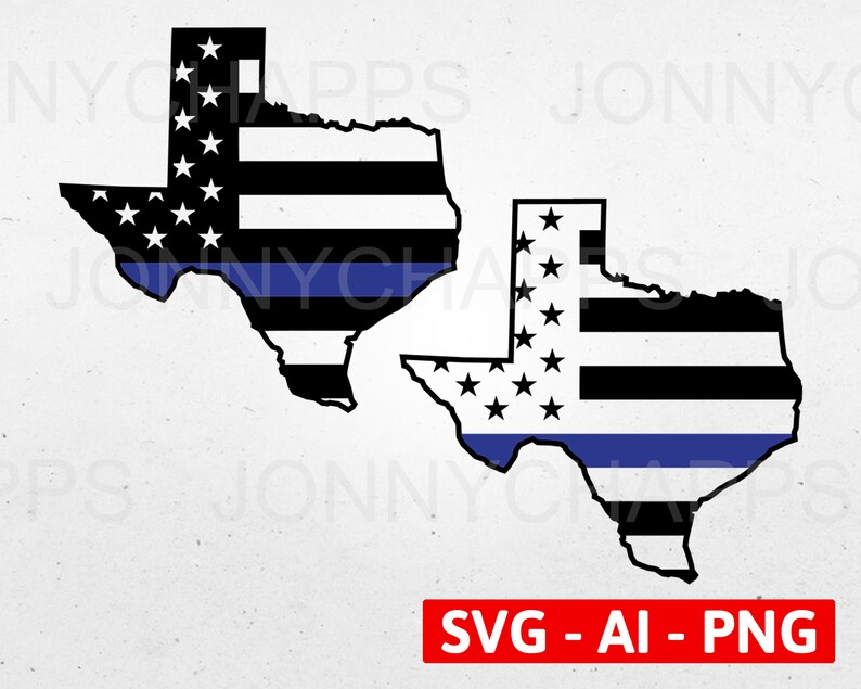 Download Texas Thin Blue Line State USA American Flag Outline ...