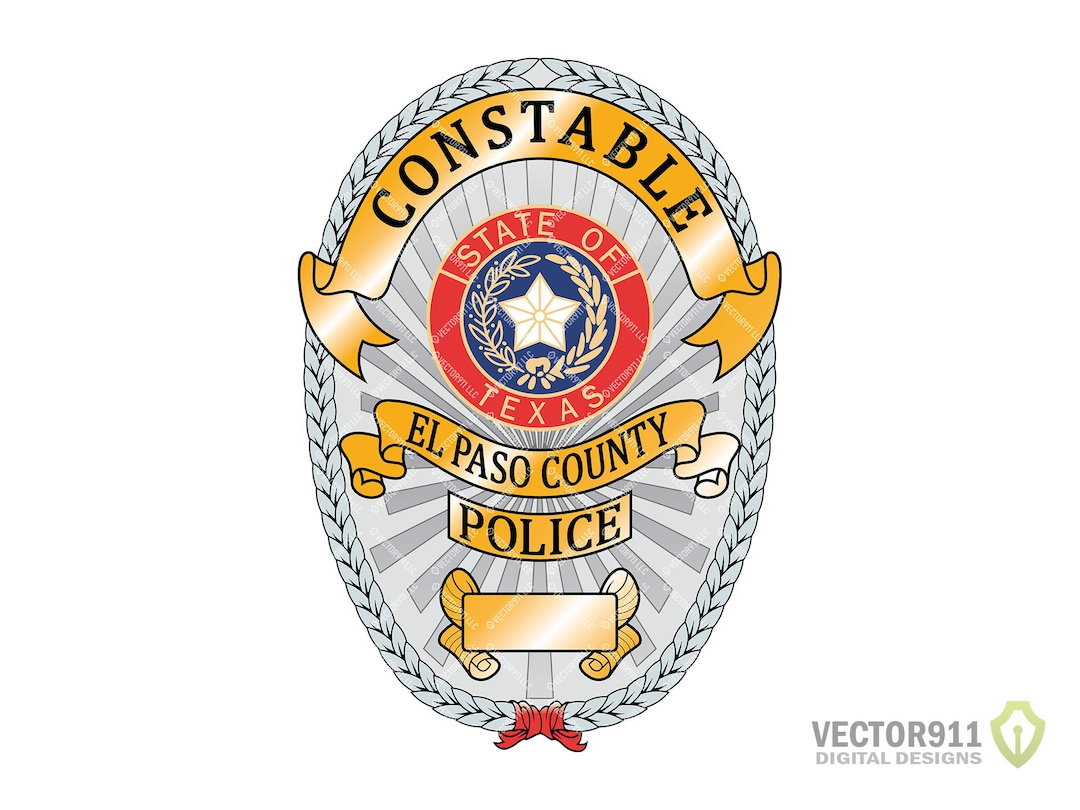 El Paso County TX Police Department Constable Badge Texas Law - Etsy