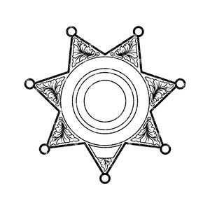 Blank 7 Point Star Badge 7P01 Layered SVG Image Police - Etsy