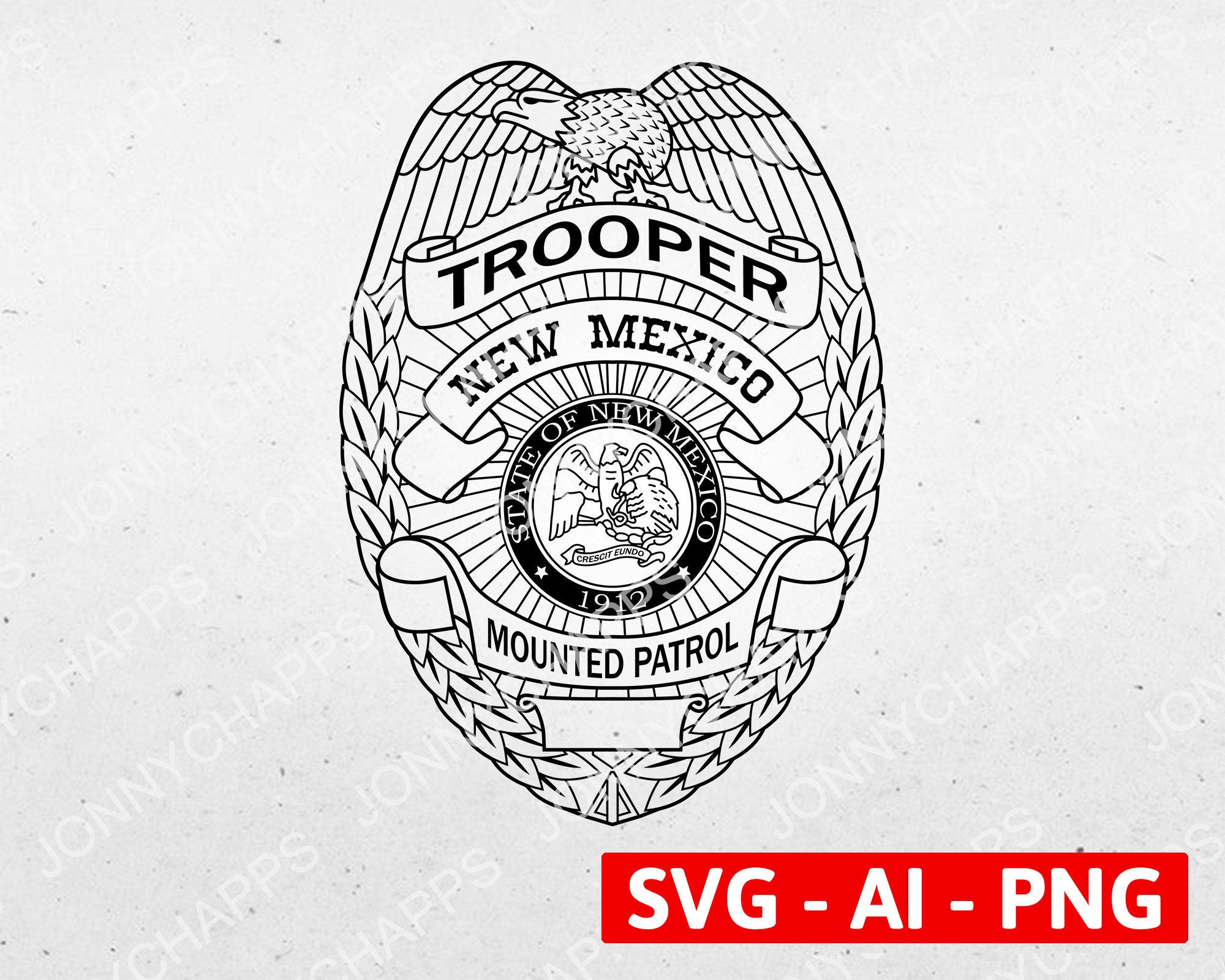 New Mexico State Police Badge Wall Clock-Free US Ship Home & Living