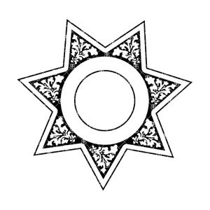 Blank 7 Point Sheriff Star SVG, Sheriff Deputy Badge V3 Vector Clipart ...