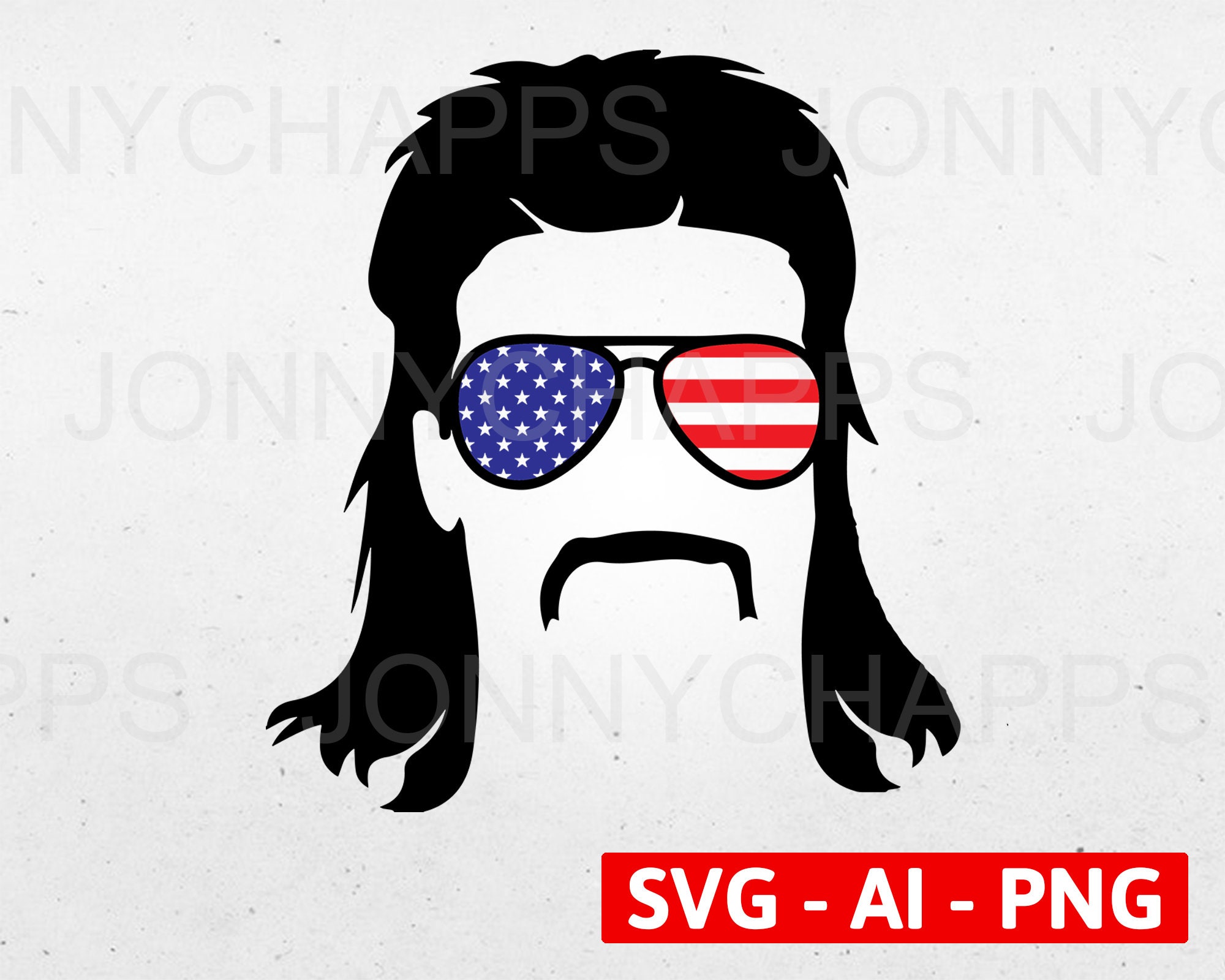 American Mullet Sunglasses Silhouette 'Murica Classic USA Redneck…