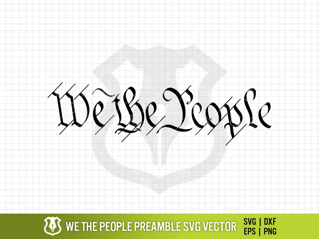 We the People Constitution Preamble Digital Vector - Etsy