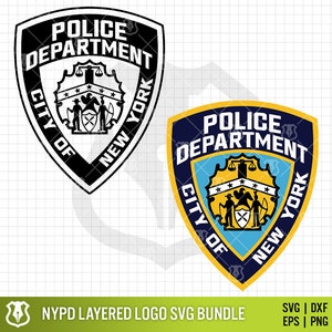 NYPD Logo Layered SVG Bundle New York City Police Badge png Bundle New York PD Patch Logo Shape Layered Clipart image 1