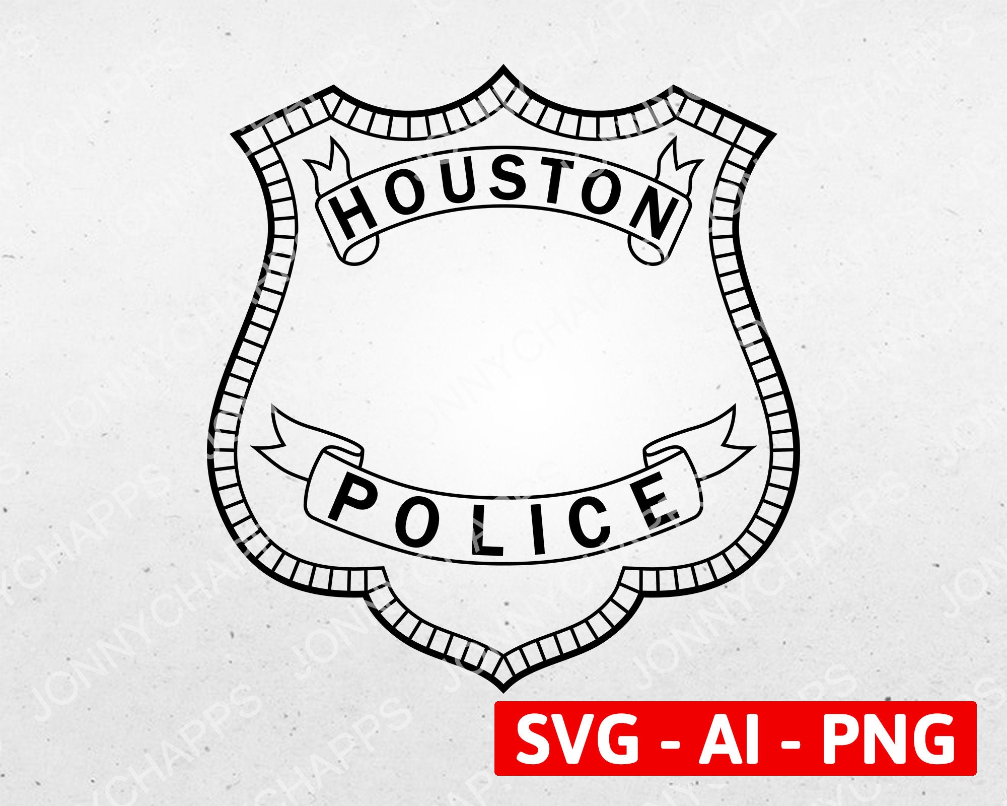 Houston Police Badge - Etsy