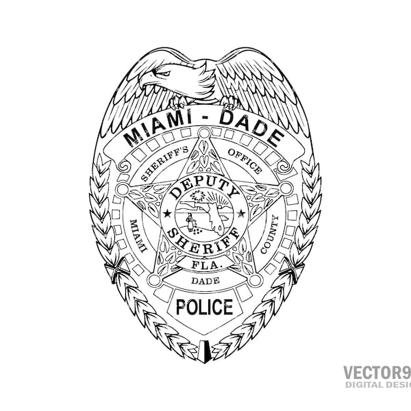 Miami Dade Policesvg Etsy