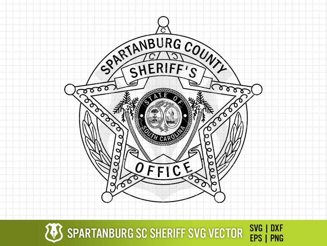 Spartanburg County SC Sheriff's Office Badge, South Carolina Deputy