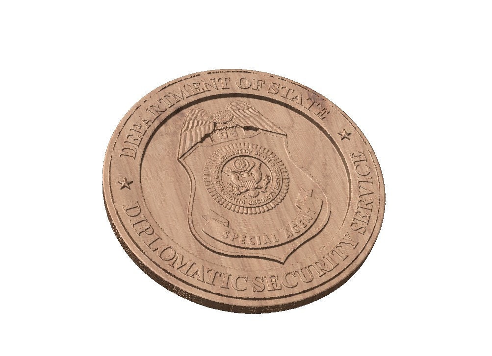 Diplomatic Security Service Seal STL 3D Model File for CNC Etsy
