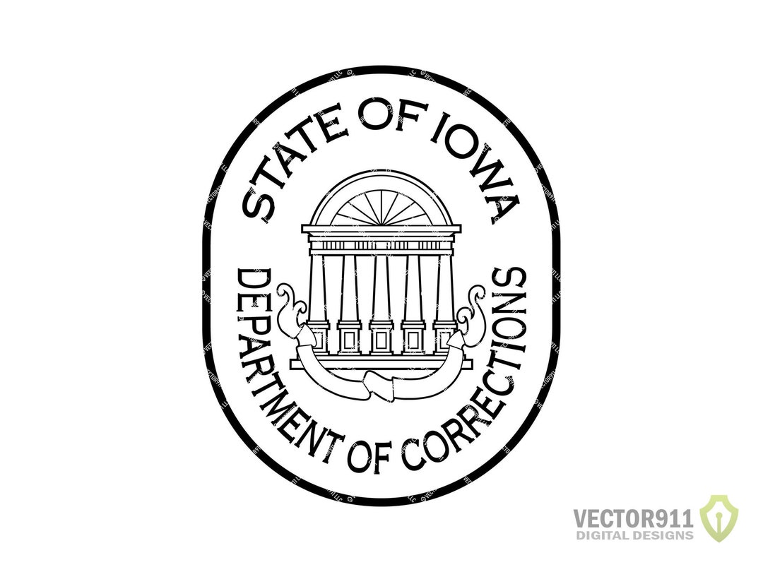 Iowa Department of Corrections Patch Badge Logo Insignia Digital Vector