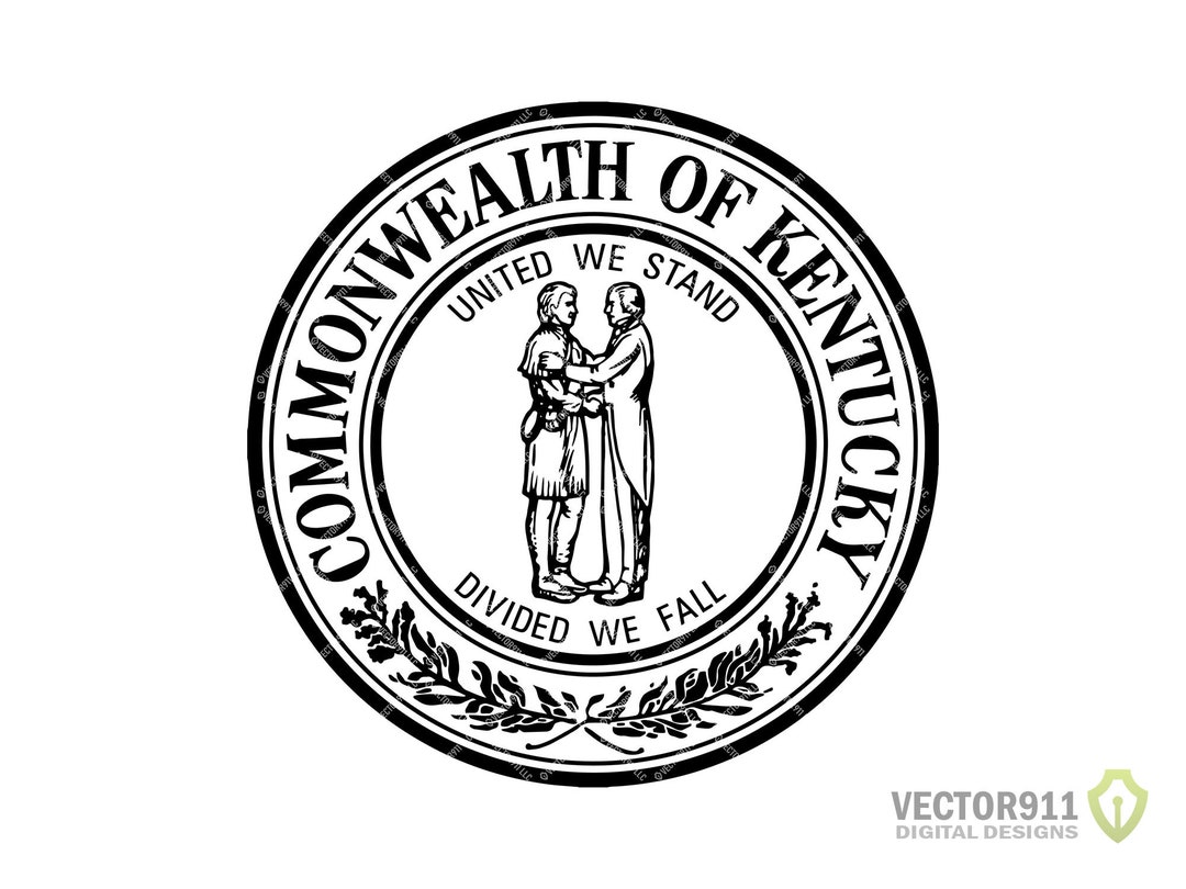Kentucky State Great Seal Commonwealth KY Seal Logo Digital Etsy