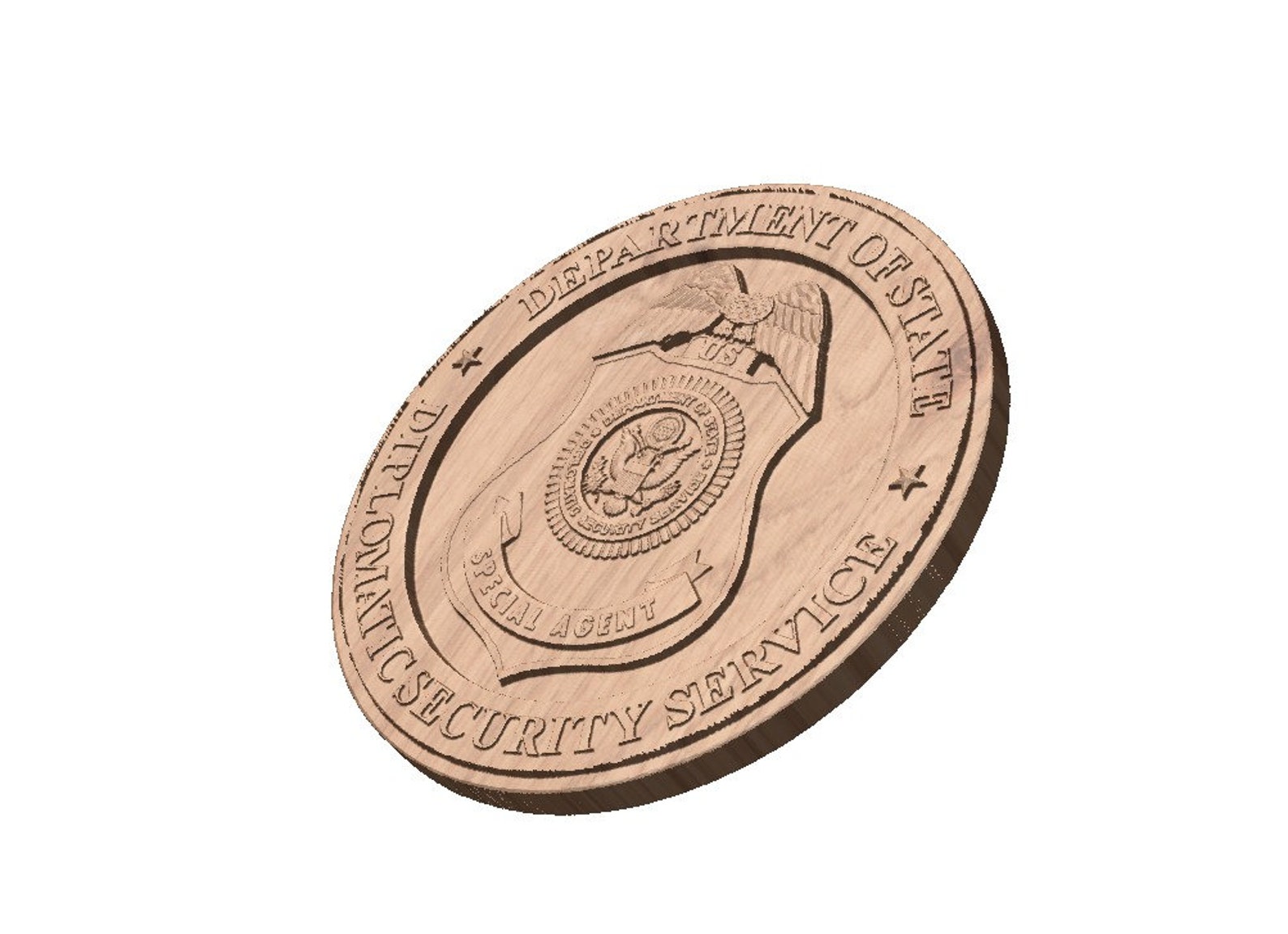 Diplomatic Security Service Seal STL 3D Model File for CNC Etsy