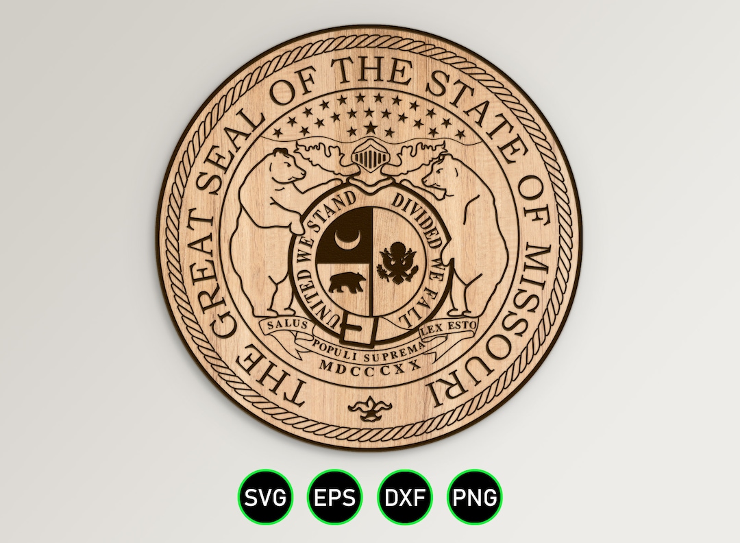 State of Missouri Seal SVG, Great Seal of Missouri Vector Clipart for ...