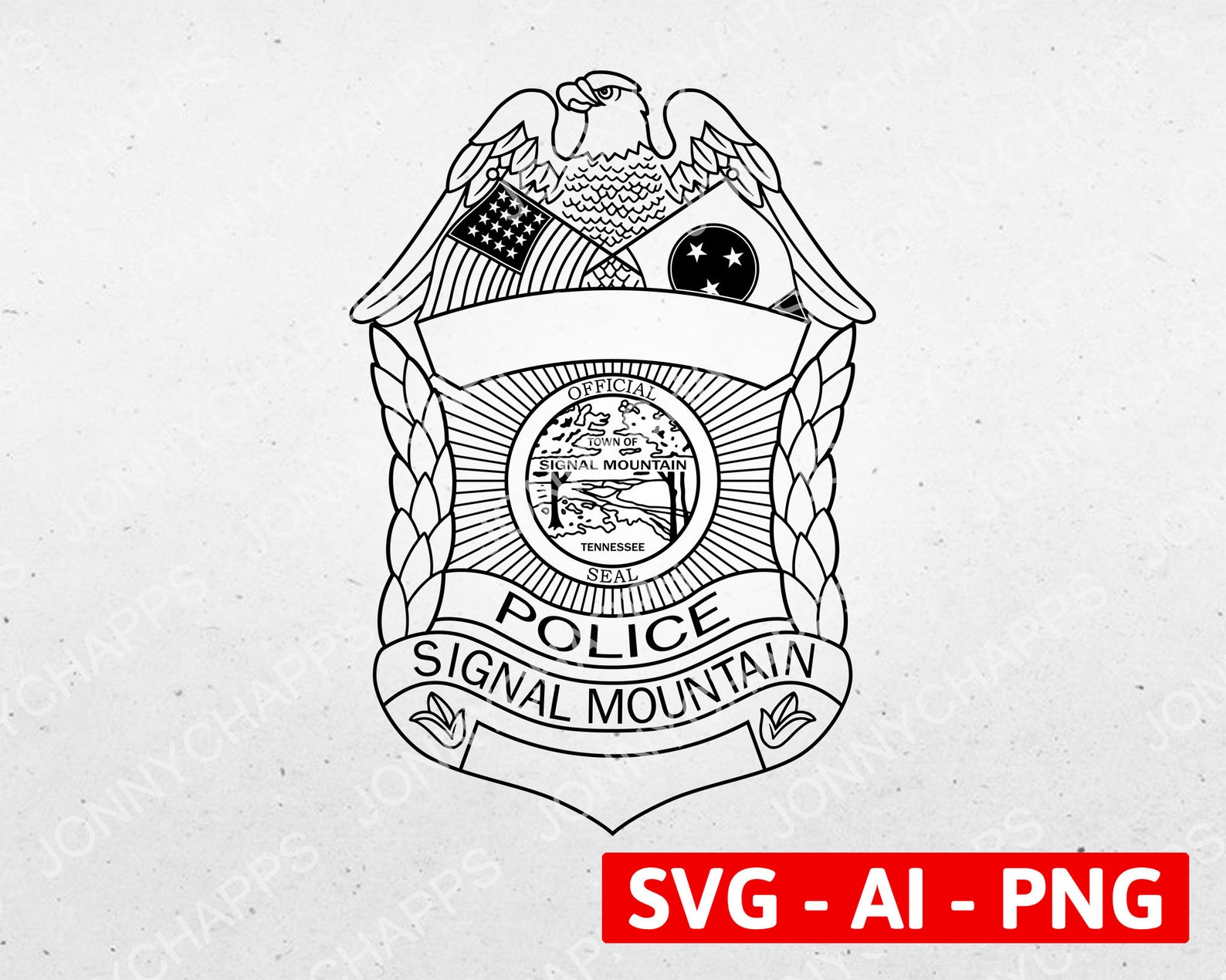 Signal Mountain TN Police Department Badge Tennessee City Law Etsy