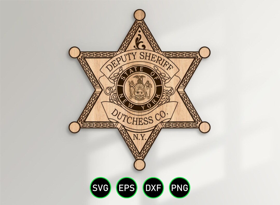 Dutchess New York Sheriff Badge SVG, County Sheriff's Deputy Star ...